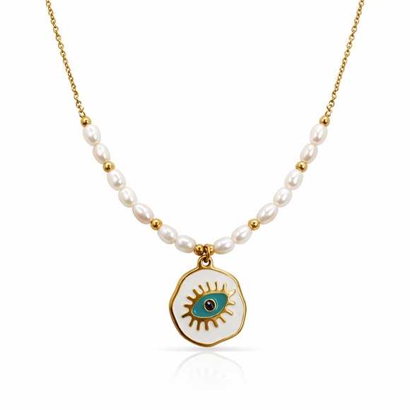 Natural Freshwater Pearl Necklace w Pendant